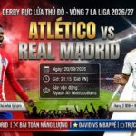 Ảnh bìa nhận định và soi kèo trận derby Atlético Madrid vs Real Madrid lúc 21h15 ngày 20/09 vòng 7 La Liga.
