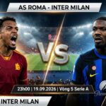 Hình ảnh nhận định, soi kèo trận đấu giữa AS Roma vs Inter Milan vòng 5 Serie A 2026/27 cùng chuyên gia Xoilac TV.